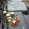 Mariage valenciennes bouquet de mariée voiture