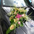 Mariage valenciennes bouquet de mariée voiture