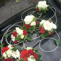 Mariage valenciennes bouquet de mariée voiture